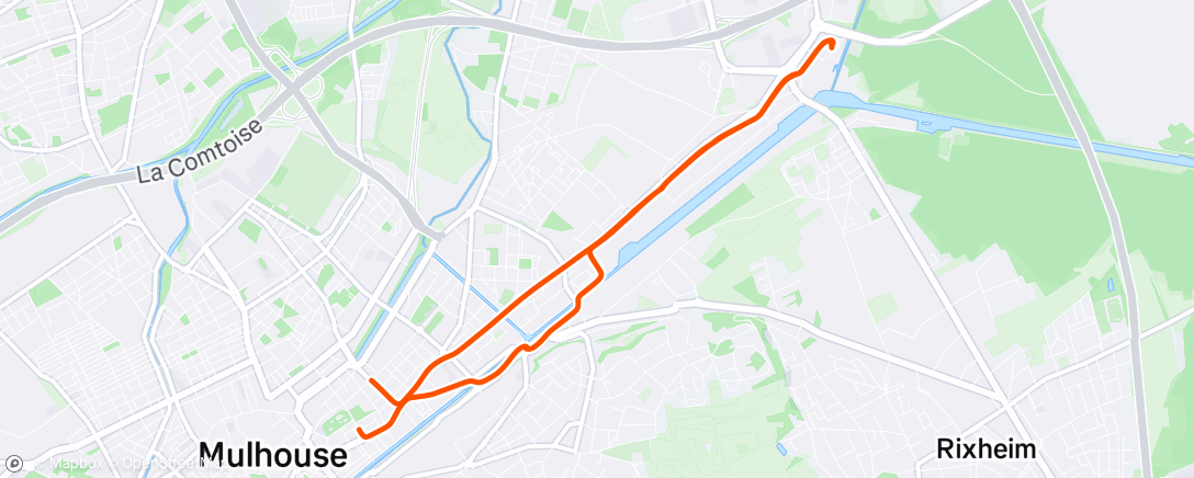 Map of the activity, Morning Ride