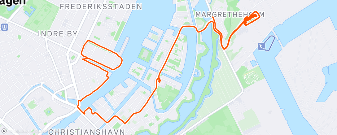 Map of the activity, Rondslenteren in Kopenhagen
