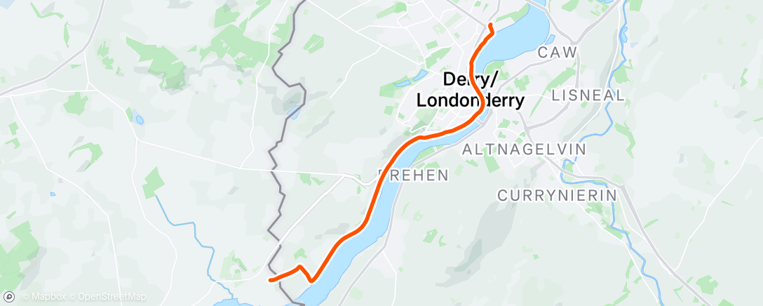 Map of the activity, Lunch Ride