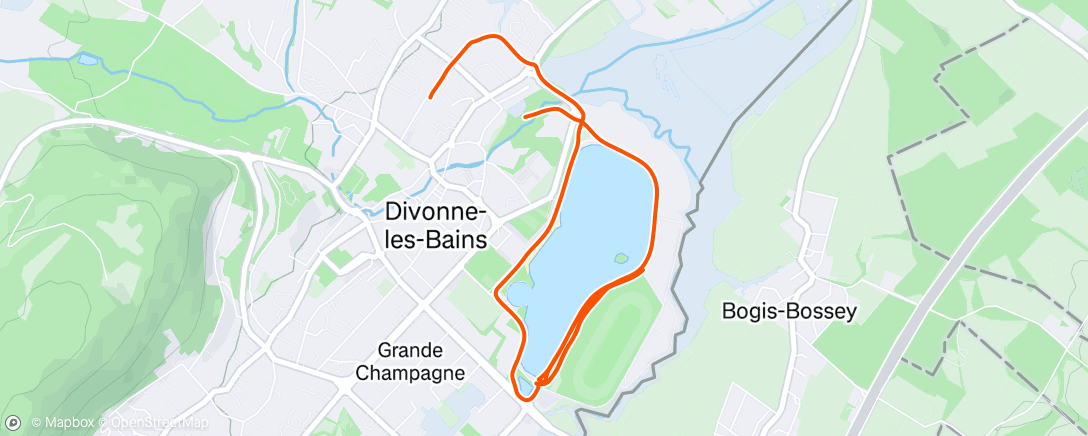 Map of the activity, Lunch Run