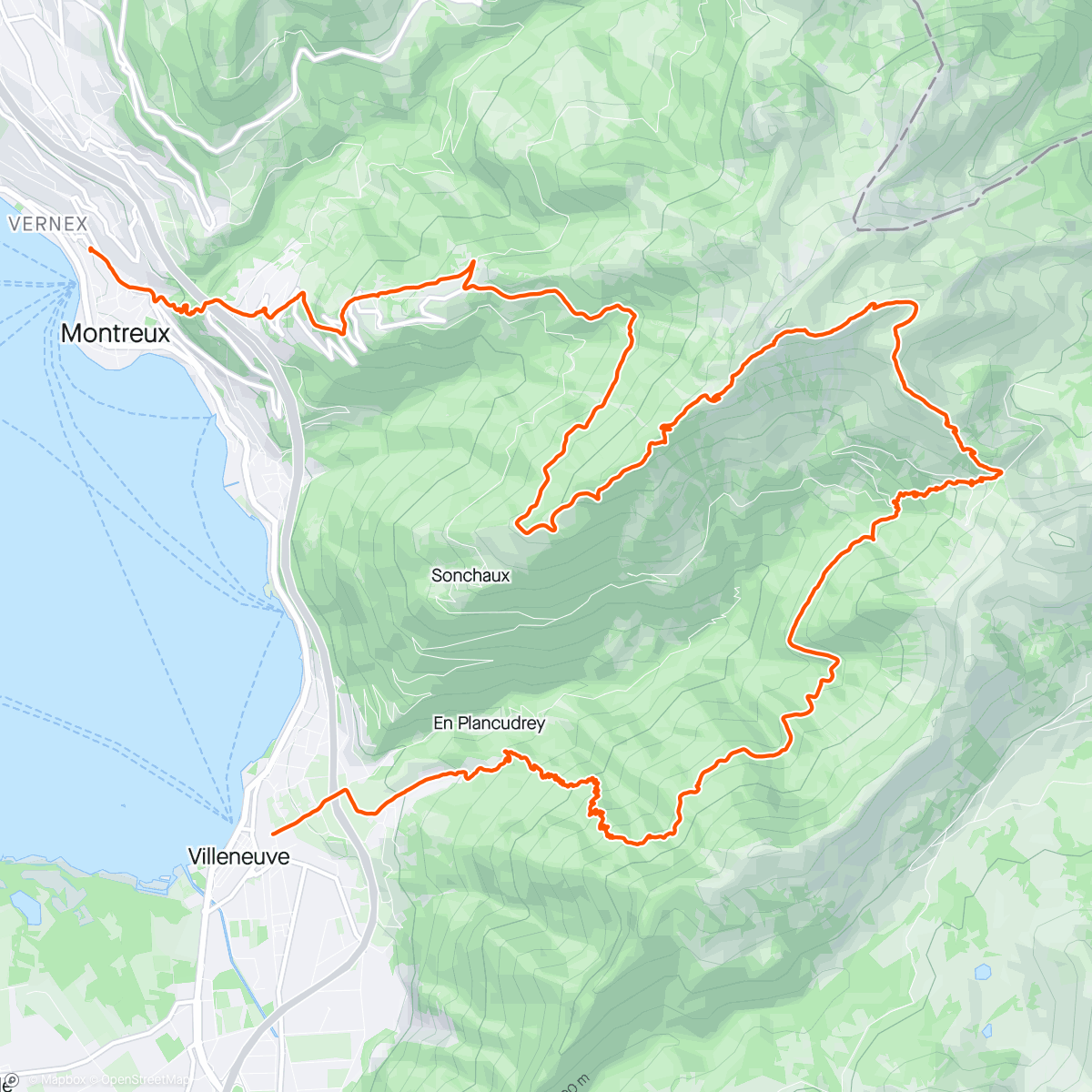 Mapa da atividade, Trail le midi