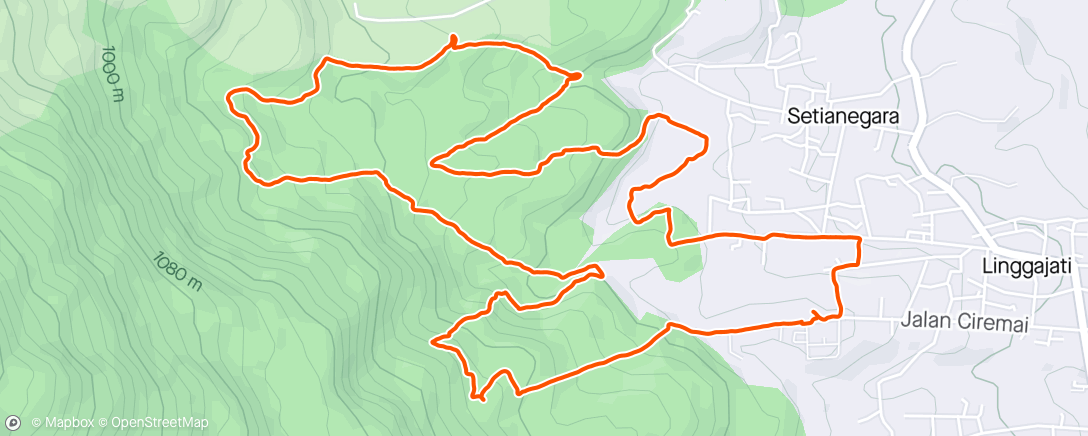 Map of the activity, Linggarjati Trail Run