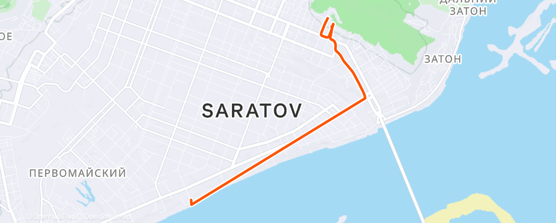 Map of the activity, Afternoon Run