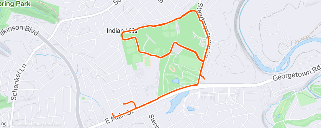 Map of the activity, Morning Run