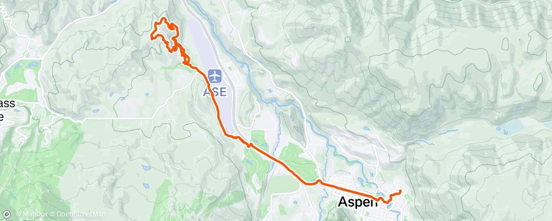 Map of the activity, Lunch Mountain Bike Ride