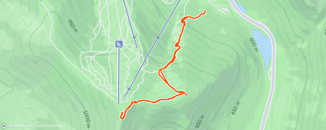 Map of the activity, Afternoon Hike