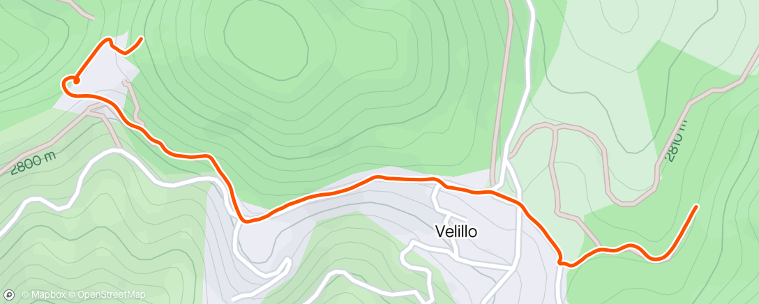 Mappa dell'attività Vuelta ciclista nocturna