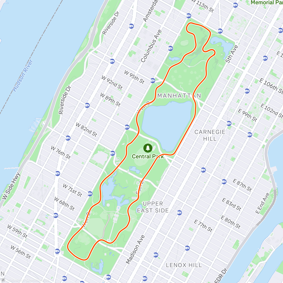 Map of the activity, Zwift - Pacer Group Ride: Park Perimeter Loop in New York with Maria