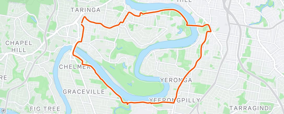 Map of the activity, Evening Run