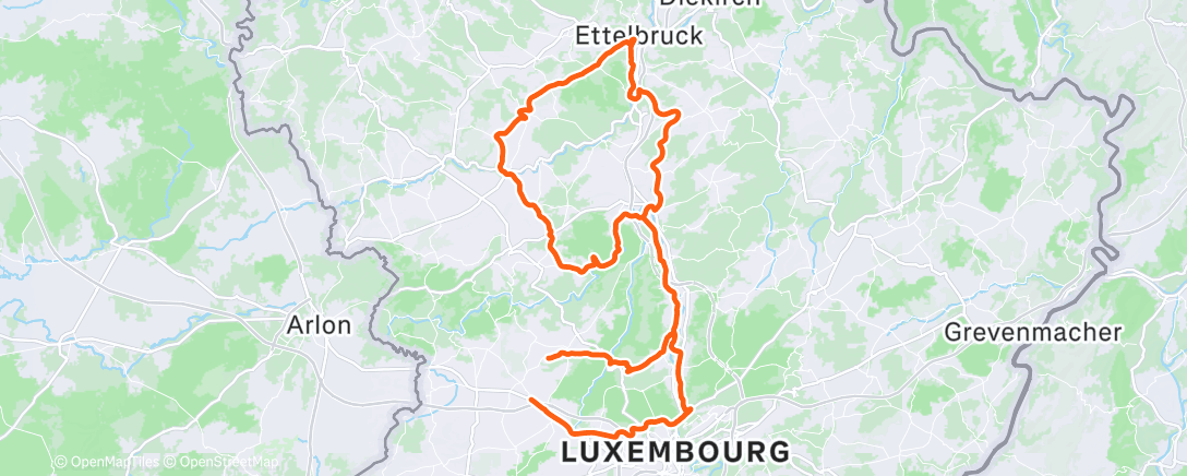 Map of the activity, Besser gett d‘Wieder dei naechst Wochen nett mei… ☀️