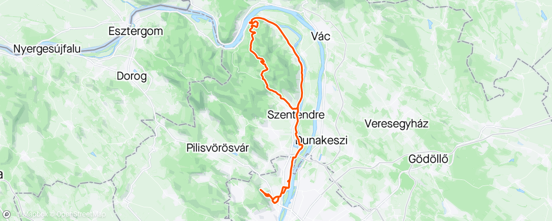 Carte de l'activité Visegrádi Pap-rét