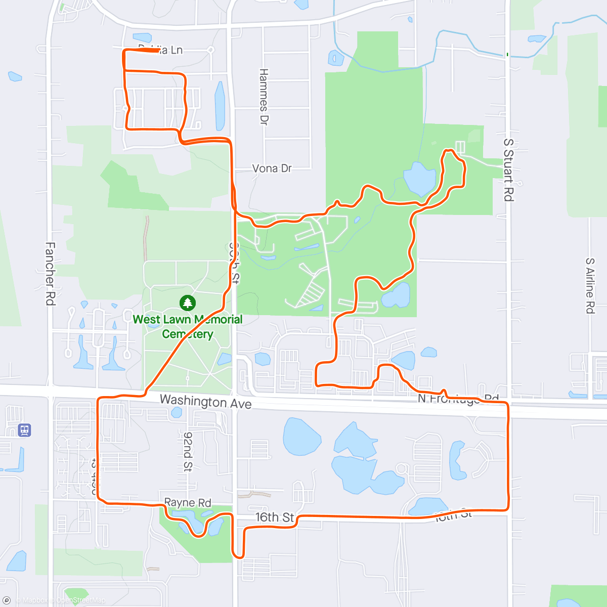 Map of the activity, Fat tire asphalt ride – perfect afternoon for a quick ride