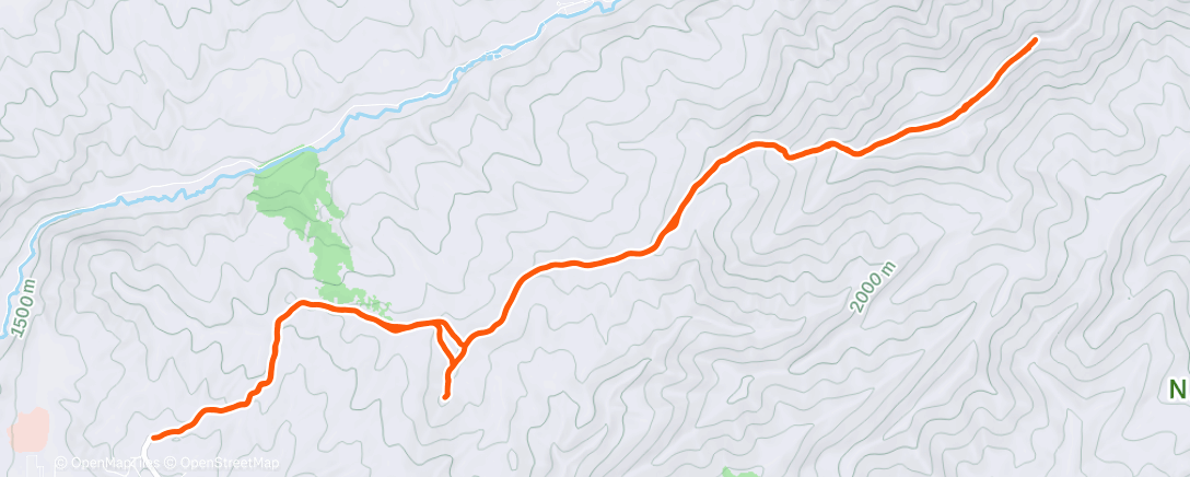 Map of the activity, Lunch Hike