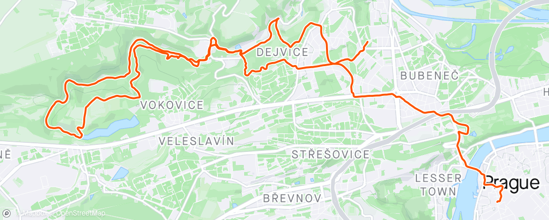 Map of the activity, General aerobic run