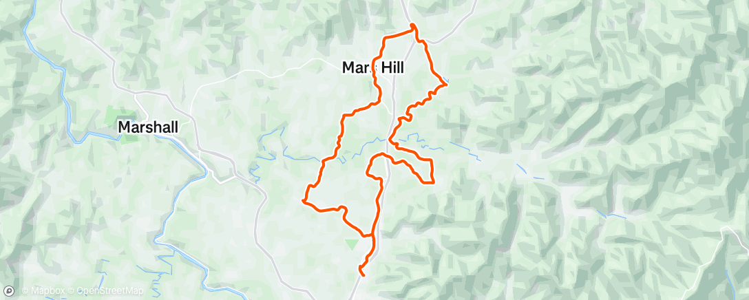 Map of the activity, Mars hill ride
