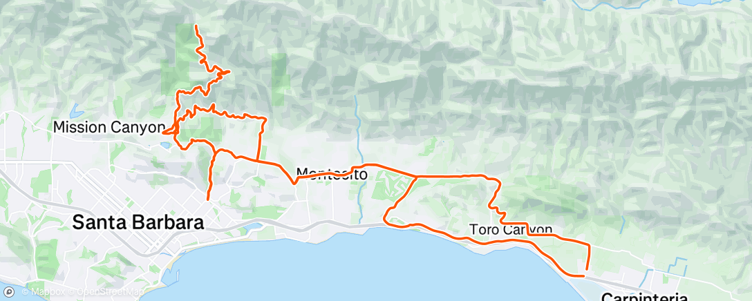 Map of the activity, Afternoon Ride