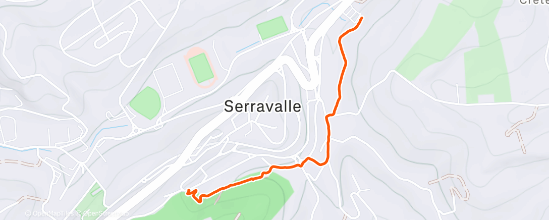 Map of the activity, Camminata pomeridiana