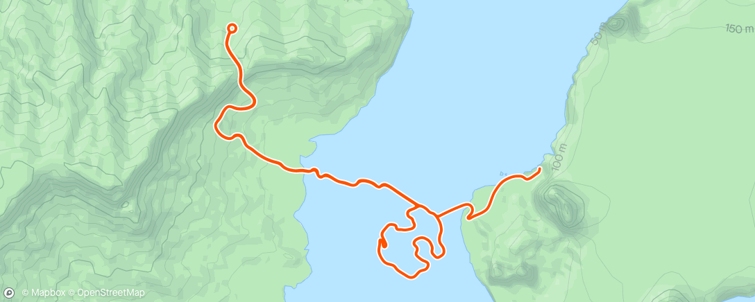 活动地图，Zwift - Group Ride: Bikealicious Rubberband Joy Ride (E) on Climb Portal - Volcano in Watopia