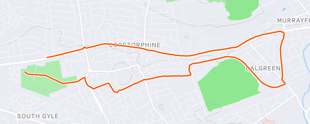 Map of the activity, Morning Run