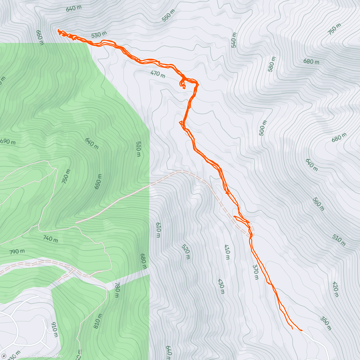 Map of the activity, Lower Shamokin Falls double hike