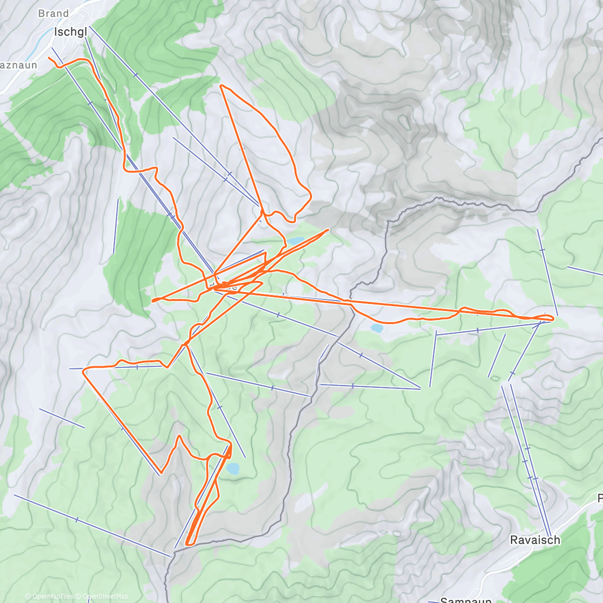 Map of the activity, Christmas Ski - Day 5 - Ischgl