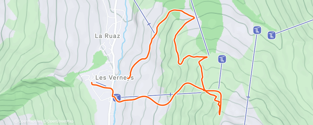 Map of the activity, Ski de randonnée le midi