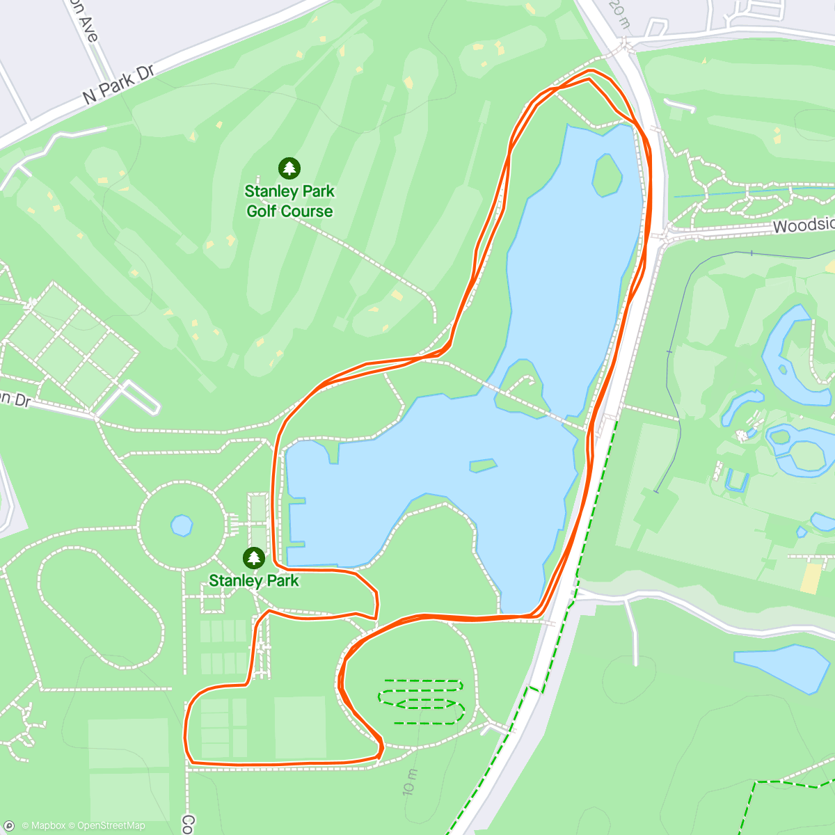 Map of the activity, Blackpool parkrun