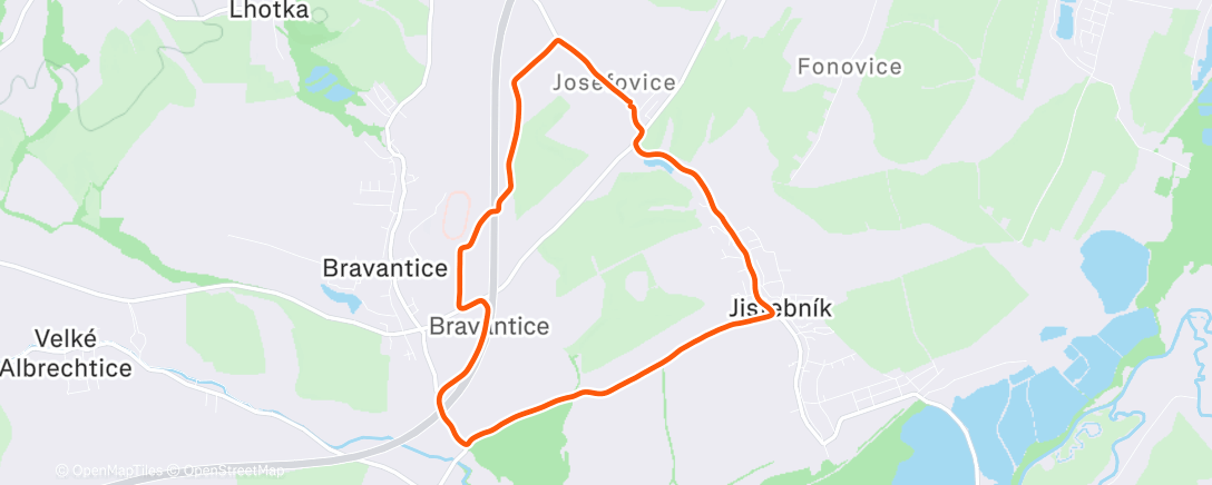 Map of the activity, Jog