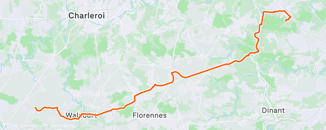 Map of the activity, Morning Ride
