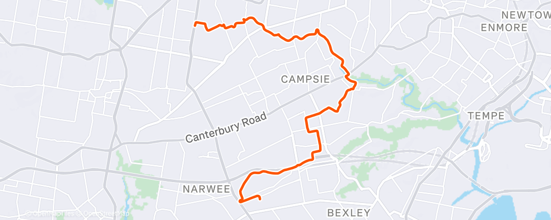 Map of the activity, Afternoon Ride