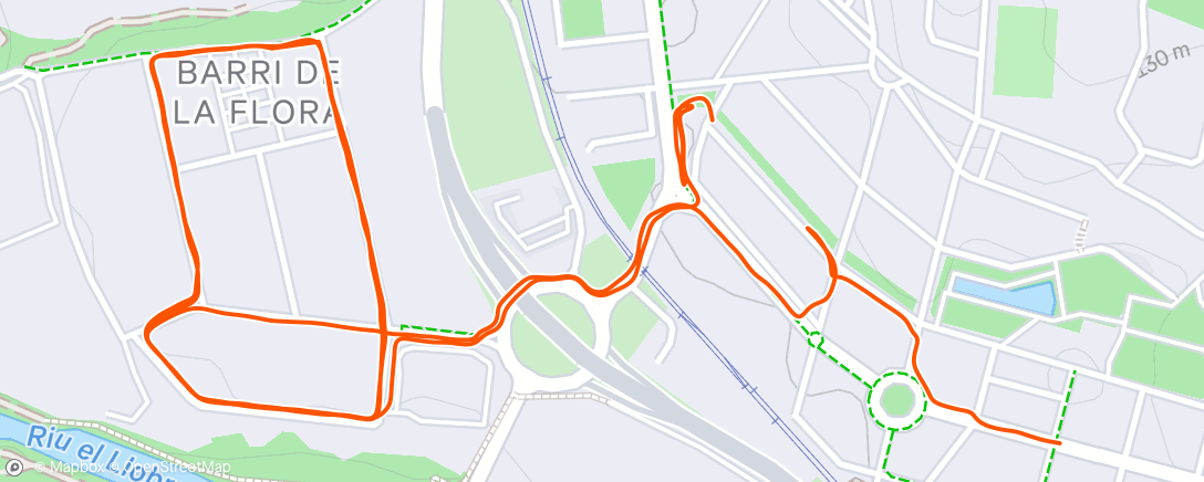 Map of the activity, Carrera a la hora del almuerzo ☔️☔️