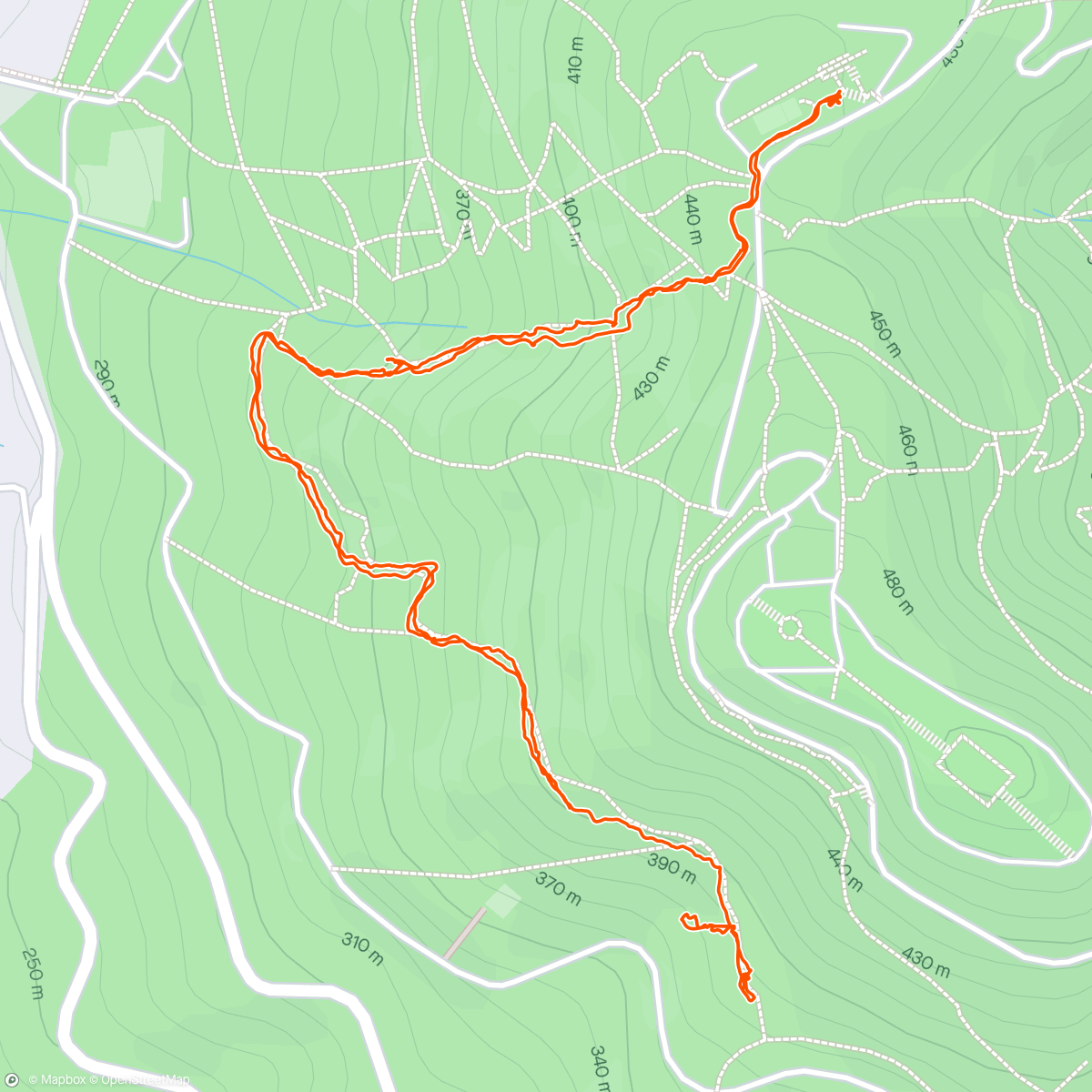 Map of the activity, Walk -Avala