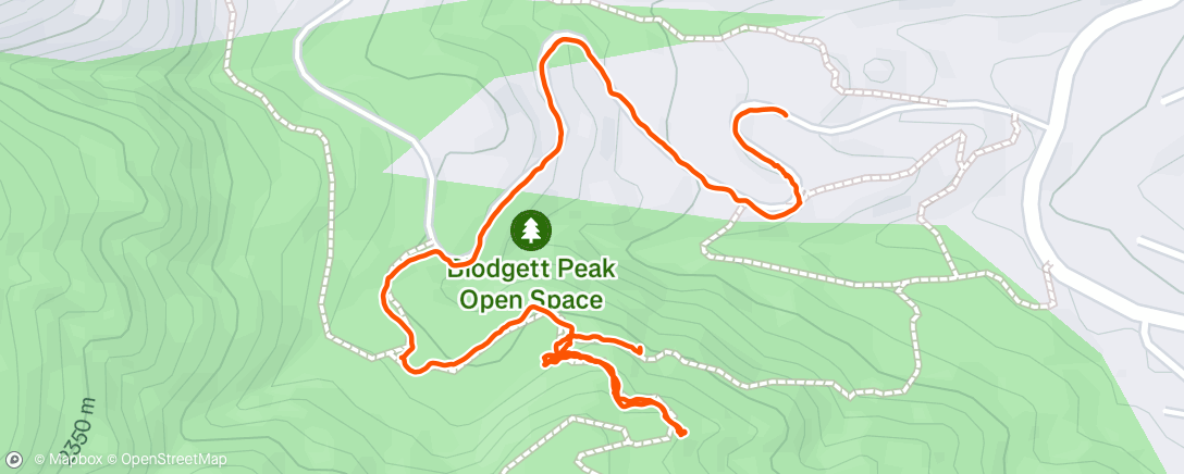 Map of the activity, Afternoon Hike