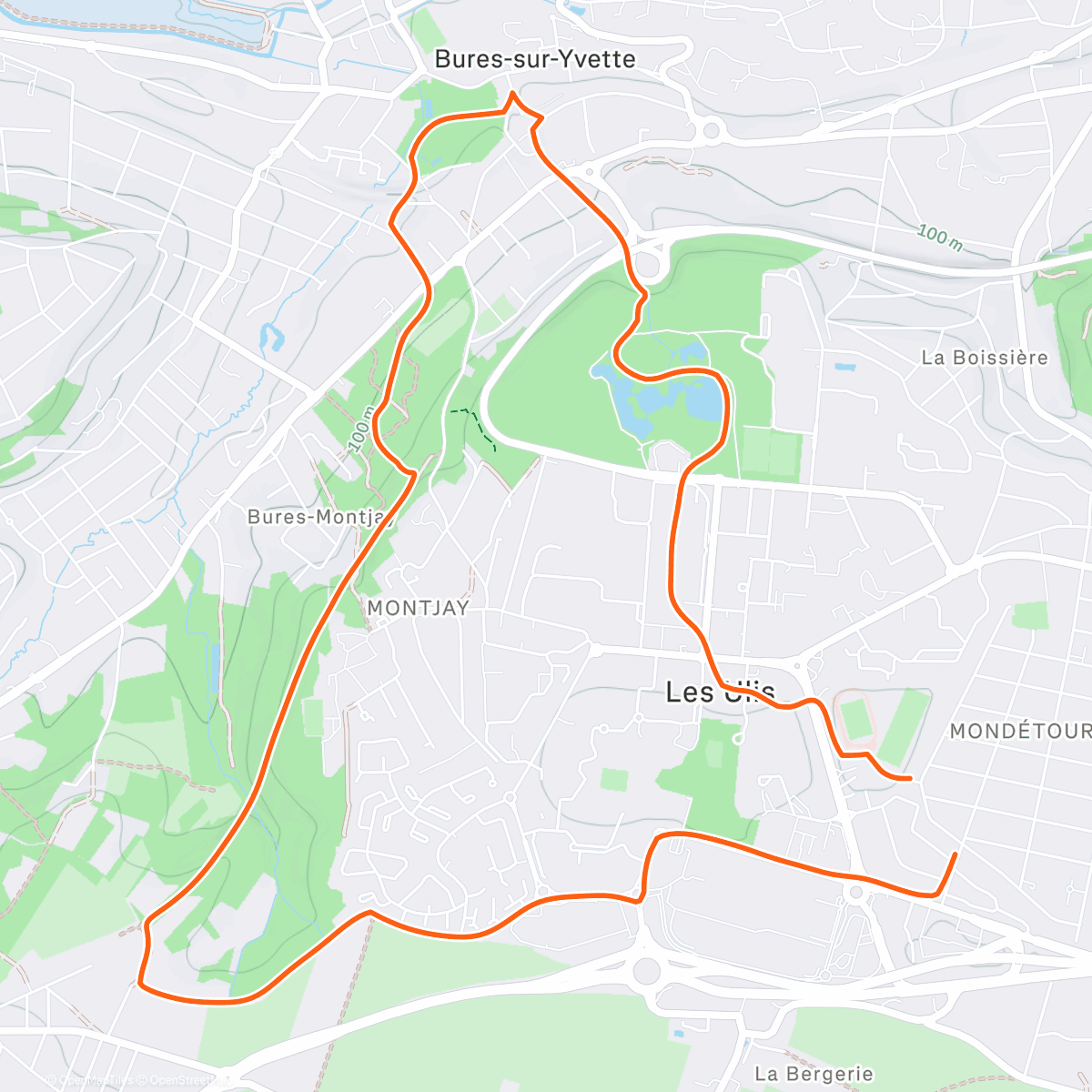 Map of the activity, Morning Run