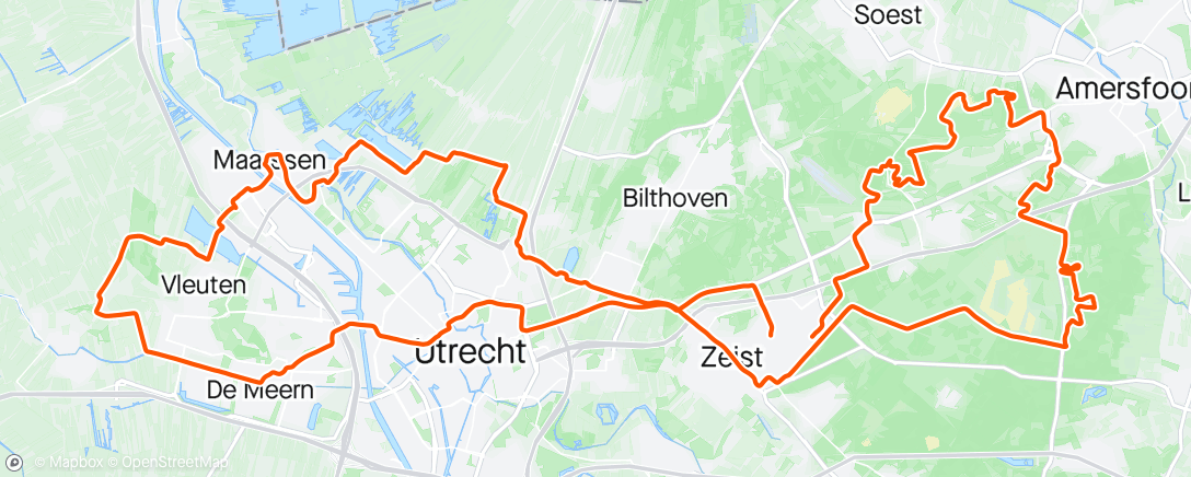 Mapa da atividade, MTB + rondje Utrecht