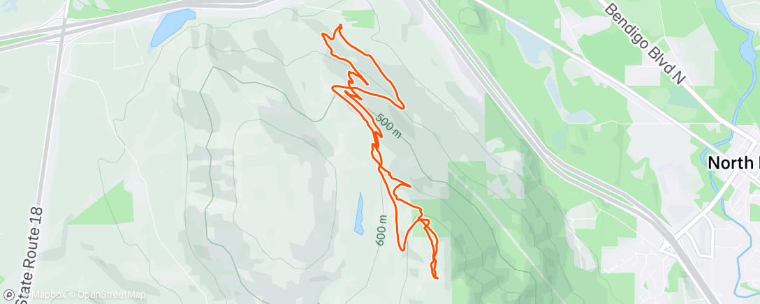 Map of the activity, Morning Trail Run