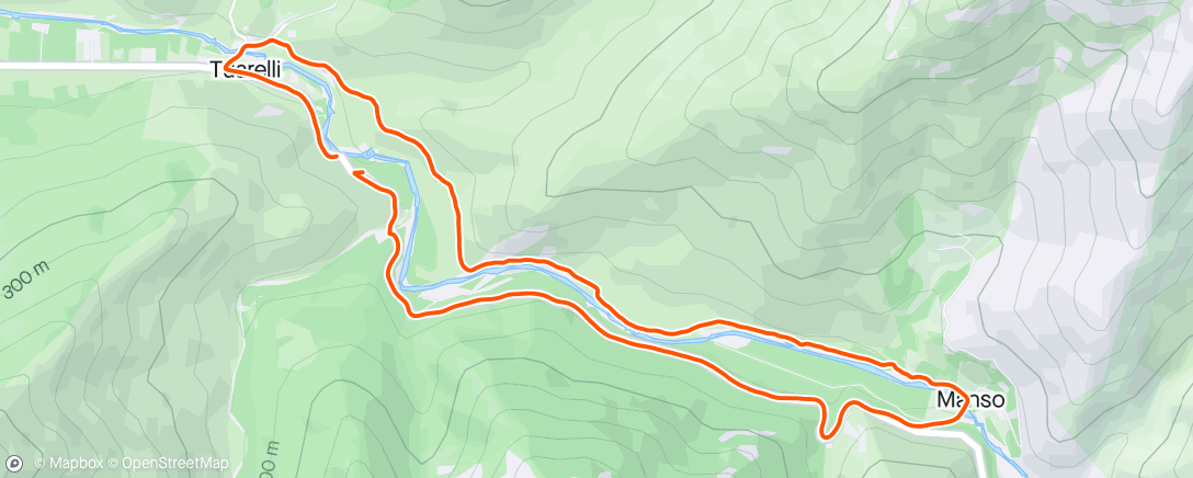 Map of the activity, Morning Hike