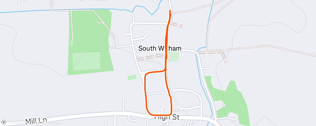 Map of the activity, Morning walk around South Witham with Gordon and Ted