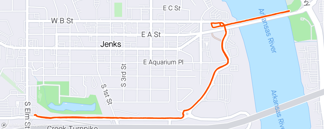 Map of the activity, Evening walk
