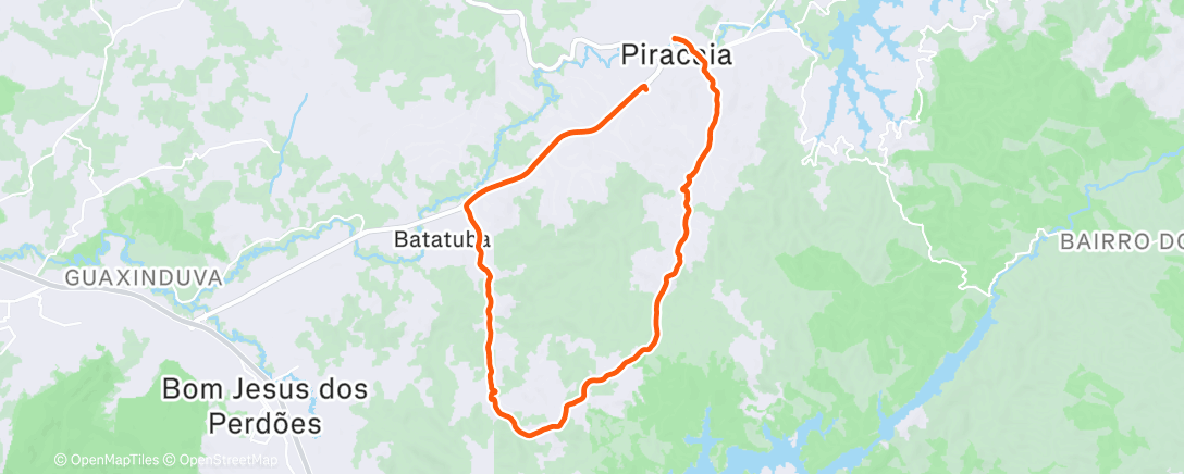 Map of the activity, Trail run matinal