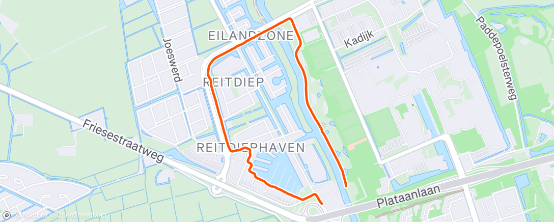 Map of the activity, Lunch Run