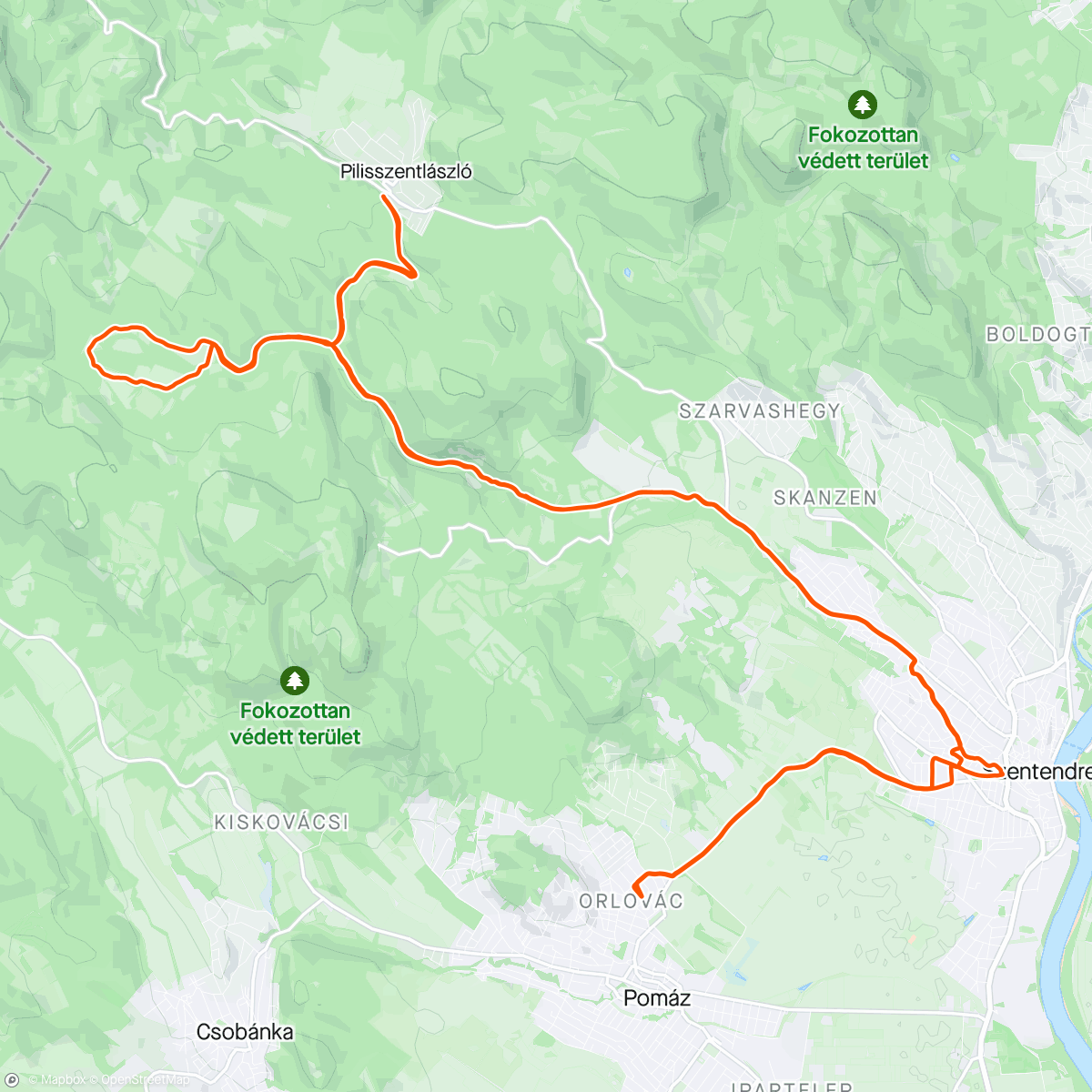 Map of the activity, Sikárosi-rét - Kisrigó Anyával