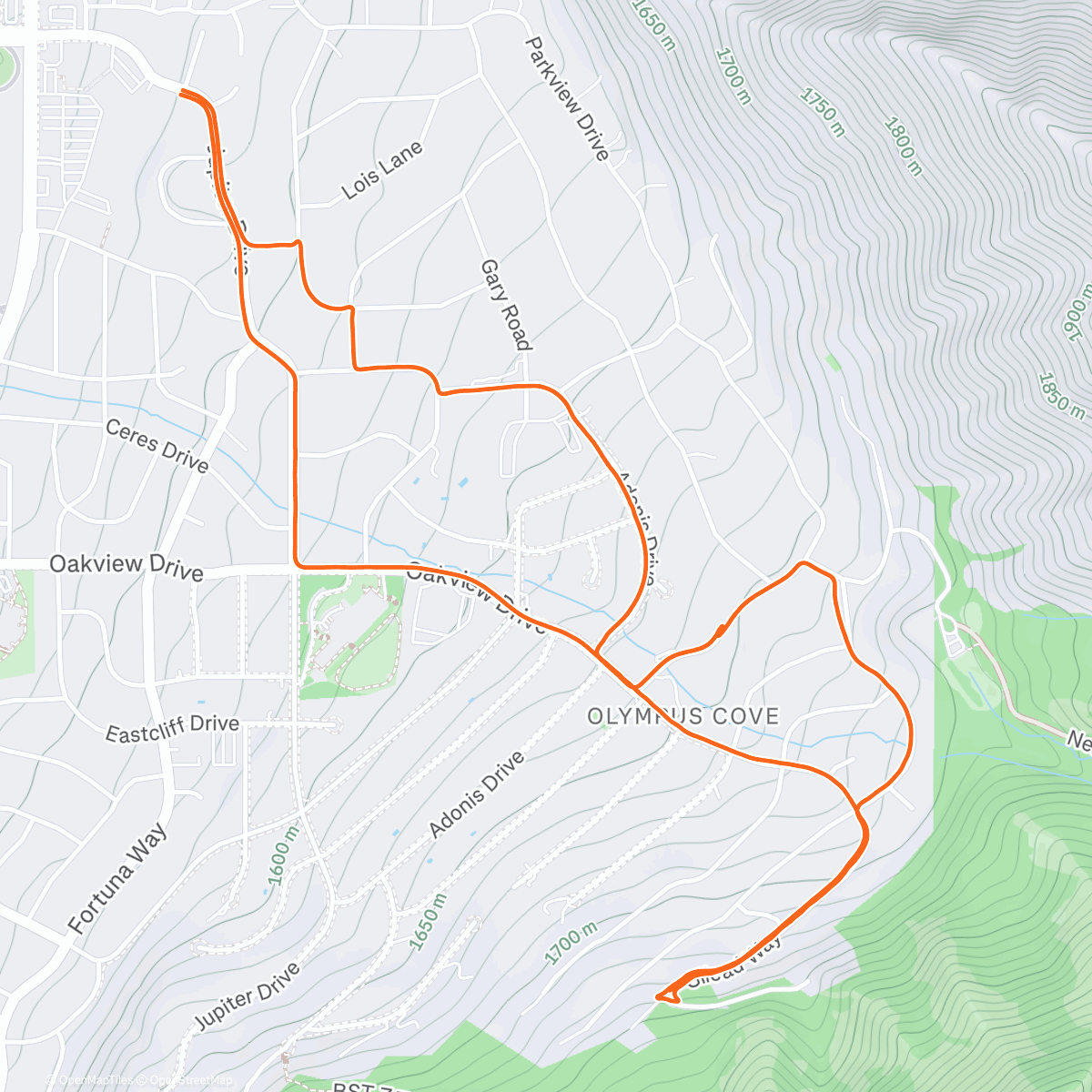 Mapa de la actividad (Fog jog)