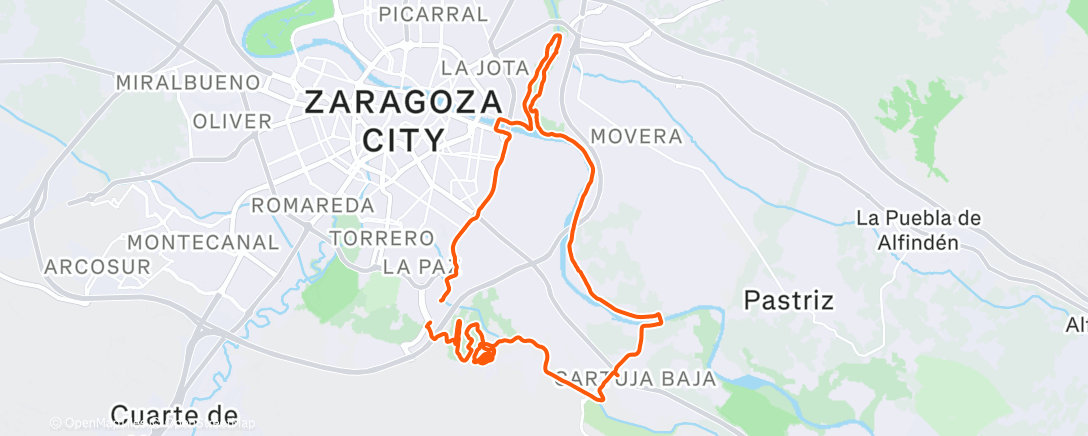 Map of the activity, Paseo navideño