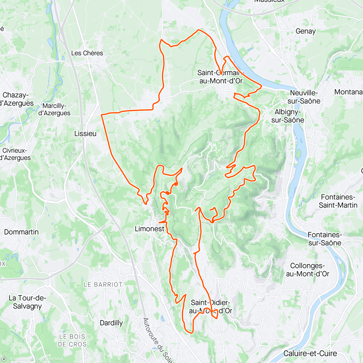 Map of the activity, Sortie du matin avec Ben & François