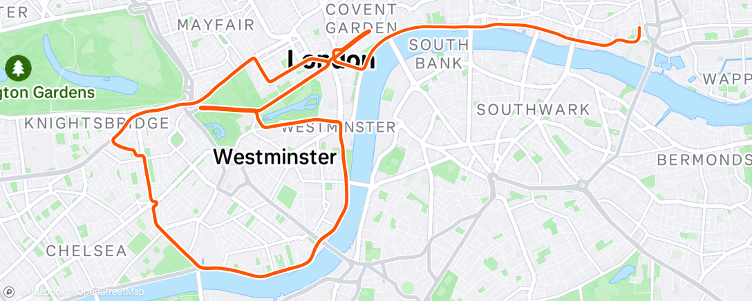 Map of the activity, Zwift - Group Ride: BMTR Flat 100 (Miles) (C) on Greater London Flat in London