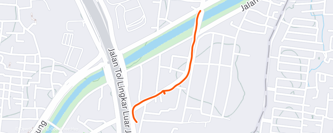 Map of the activity, Bersepeda Sore