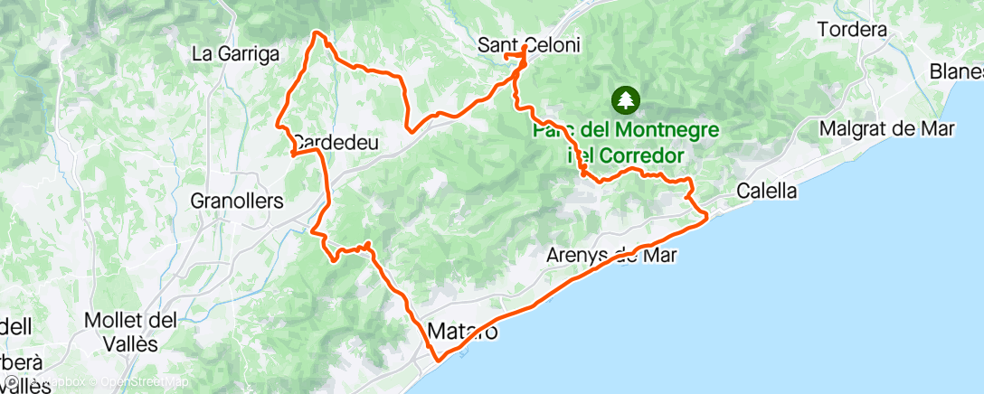 Map of the activity, Cànoves - Parpers - Sauleda - Collsacreu