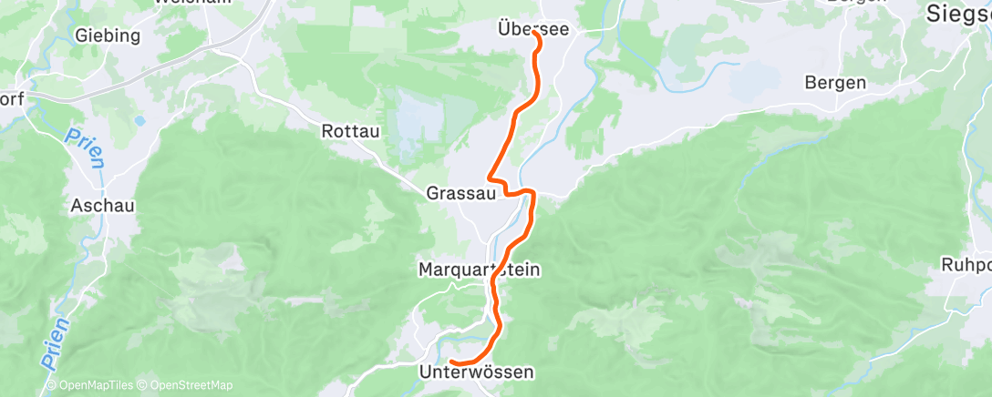 Peta aktivitas, Fahrt am Nachmittag