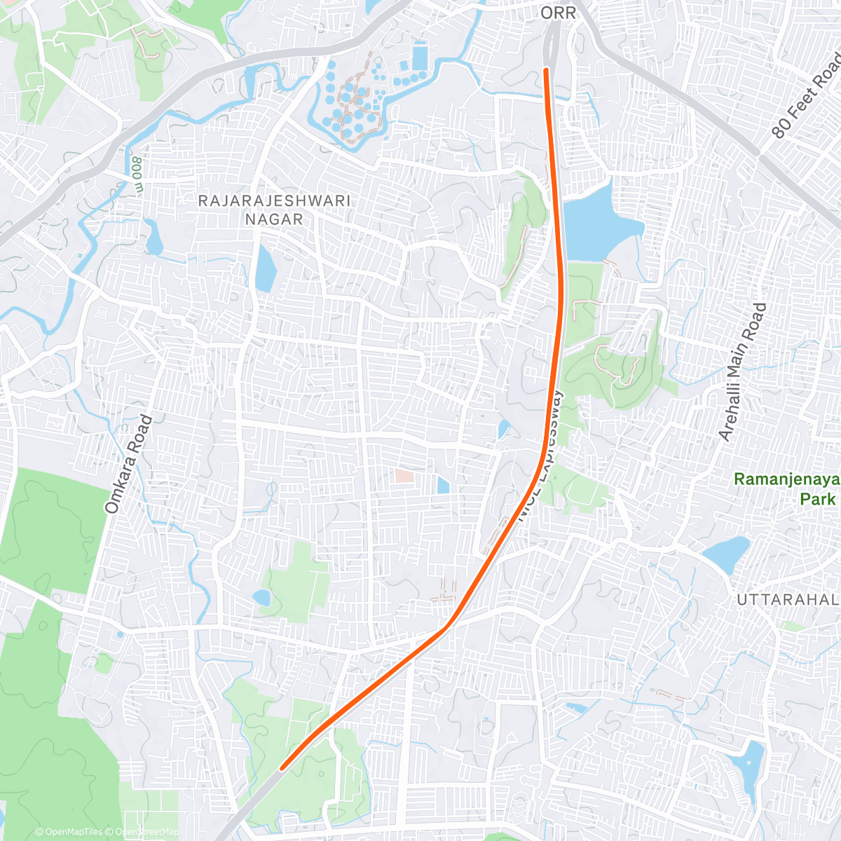 Map of the activity, SBI green 10k (1st 45+ category)